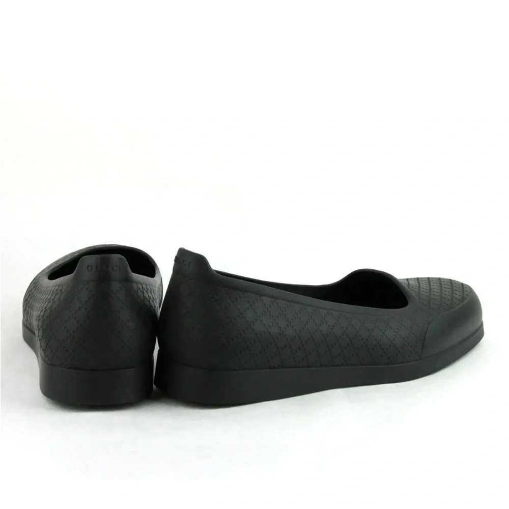 GUCCI Men's New Gucci Black Rubber Overshoe/Shoe Cover w/Diamante Pattern 11